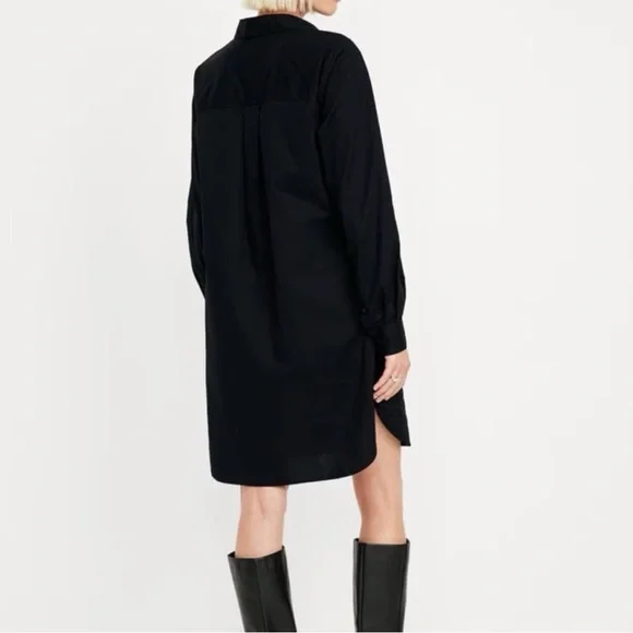 Two-Pack Long-Sleeve Shirt Dress Sz S Black & Sz SP Cherry Bark Stripe EUC! - Picture 12 of 14